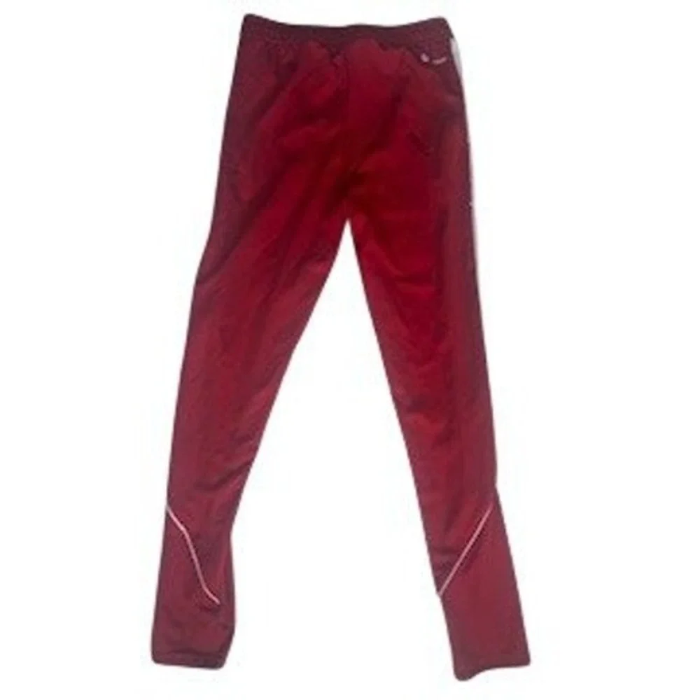 Adidas Youth Aeroready Track Pants Red‎ White Stripes Size 13-14Y 164 Joggers